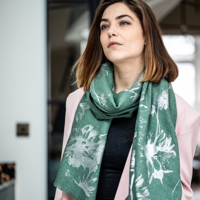 Personalised Dahlia Flowers Mix Blend Scarf