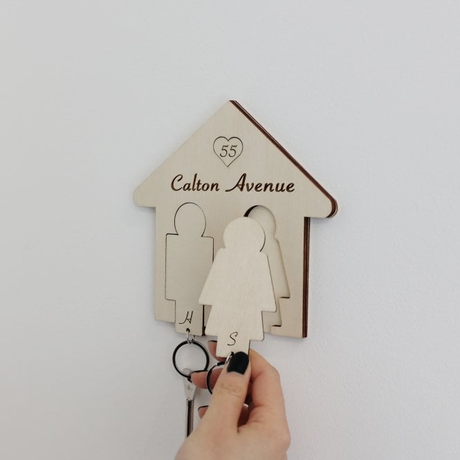 New Home New Adventure Wooden Key Holder