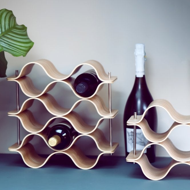 Curved Birch Plywood Wine Rack