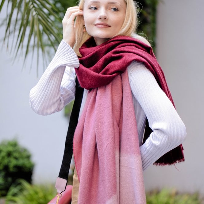 Ombre Colour Shade Gradient Woven Scarf