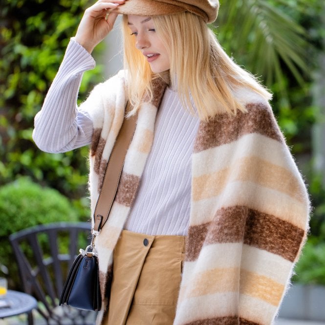 Chunky Multicolour Stripes Blanket Scarf