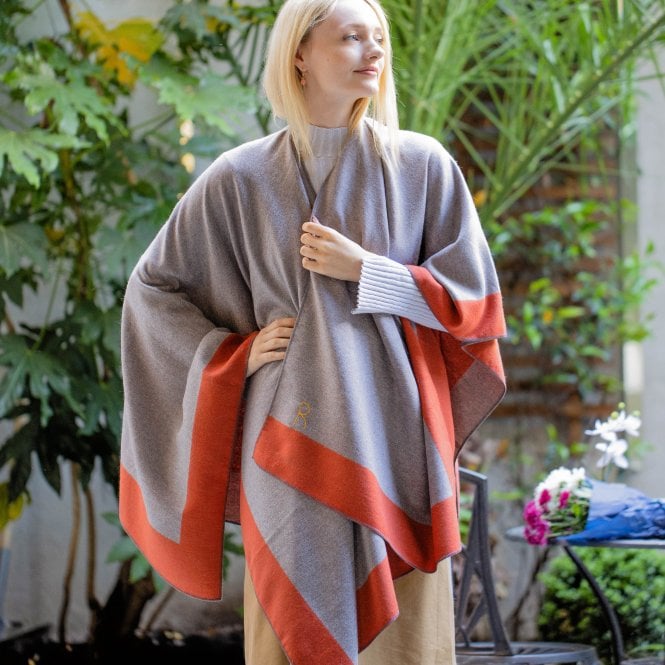 Oversized Border Wrap Shawl