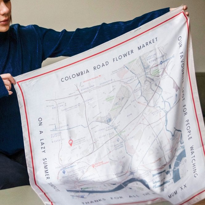 'This Is How We Started' Vintage Map Scarf