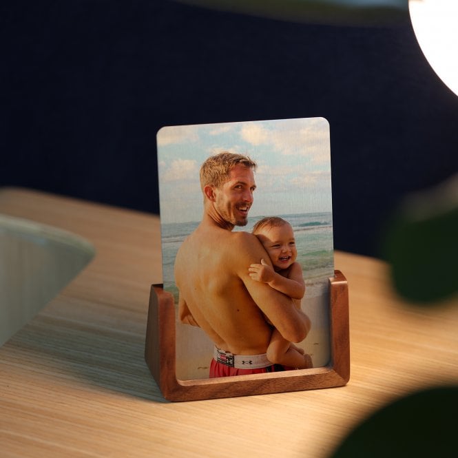 Personalised Portrait Wood And Metal Photo Frame