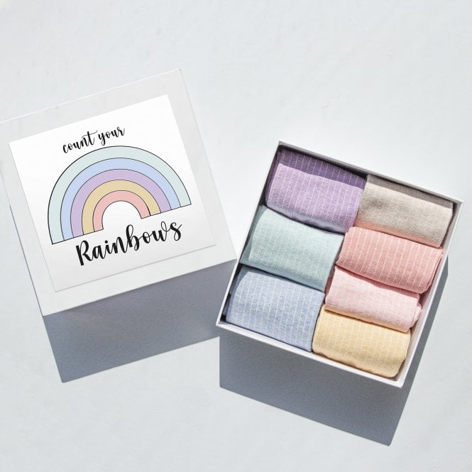 Count Your Rainbows Box Of Socks