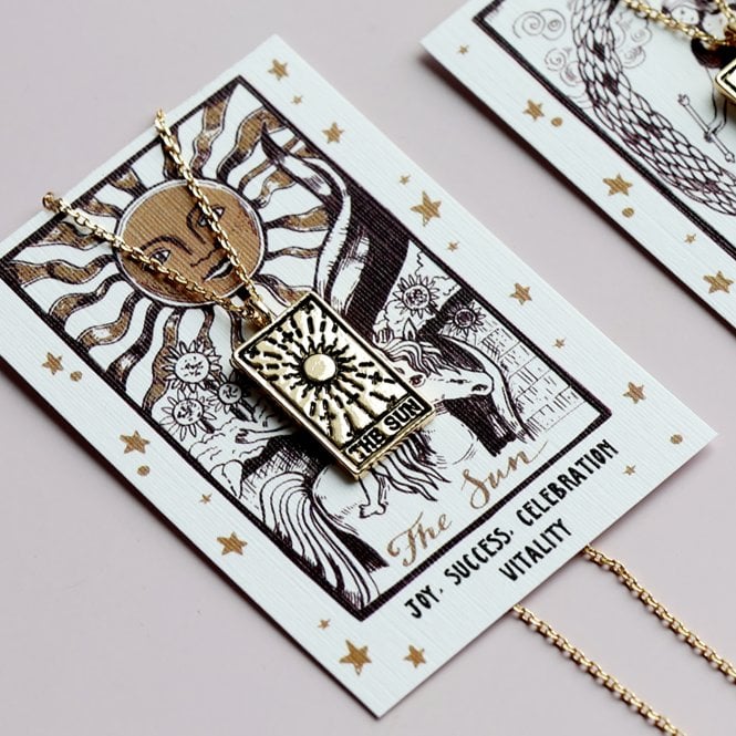 Tarot Card Gold Necklace