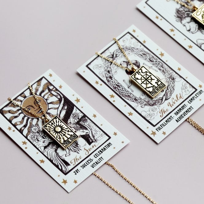 Tarot Card Gold Necklace