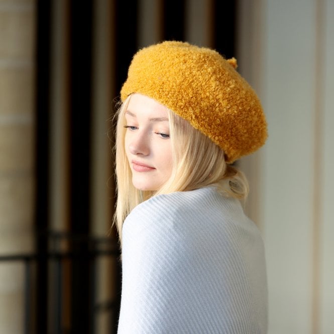 Curly Wool Knit Beret