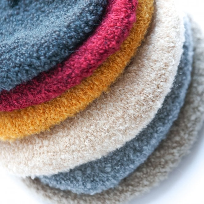 Curly Wool Knit Beret