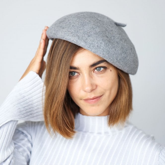 Neutral Wool Felt Beret