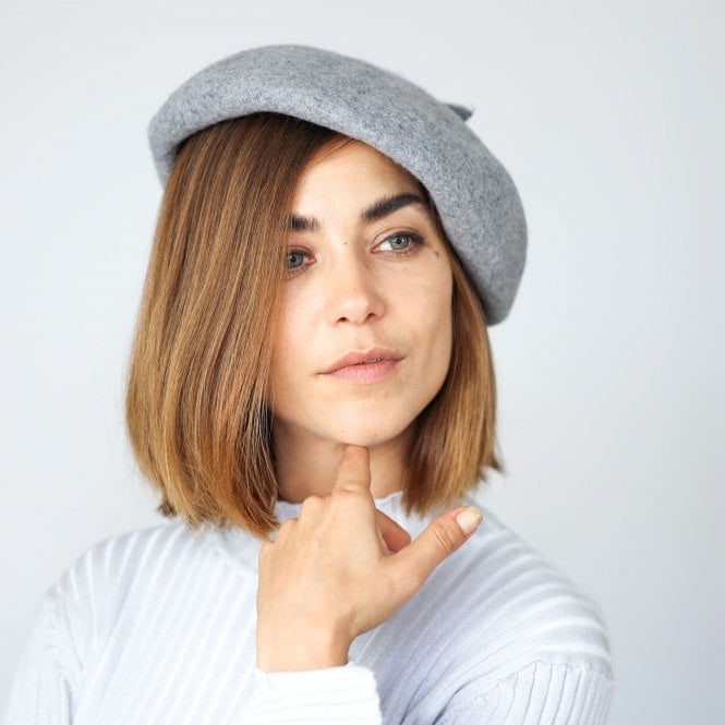 Neutral Wool Felt Beret