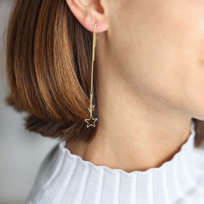 Stars and Strands Long Earrings