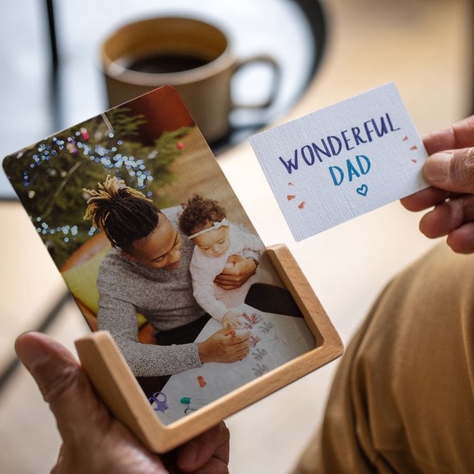 Personalised Portrait Wood And Metal Photo Frame