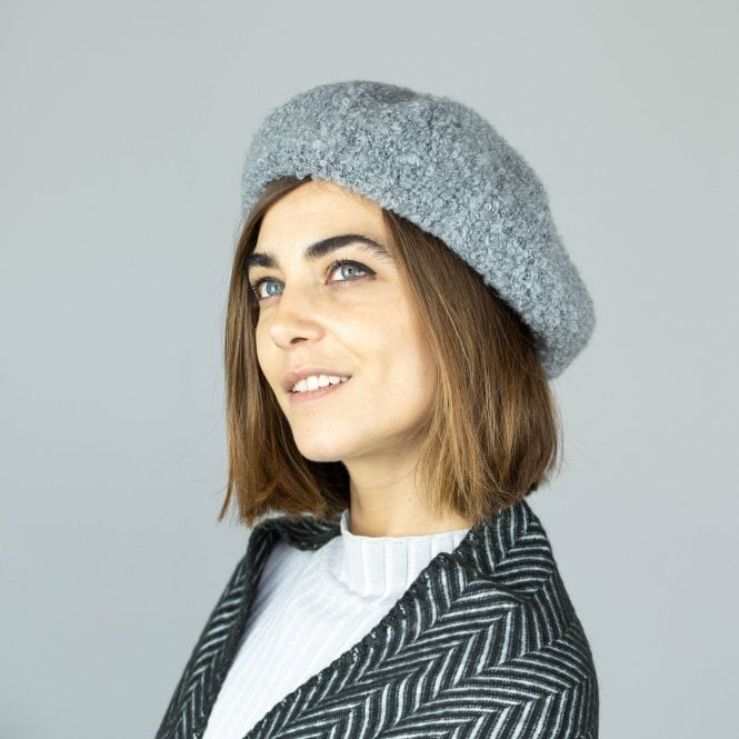 Curly Wool Knit Beret