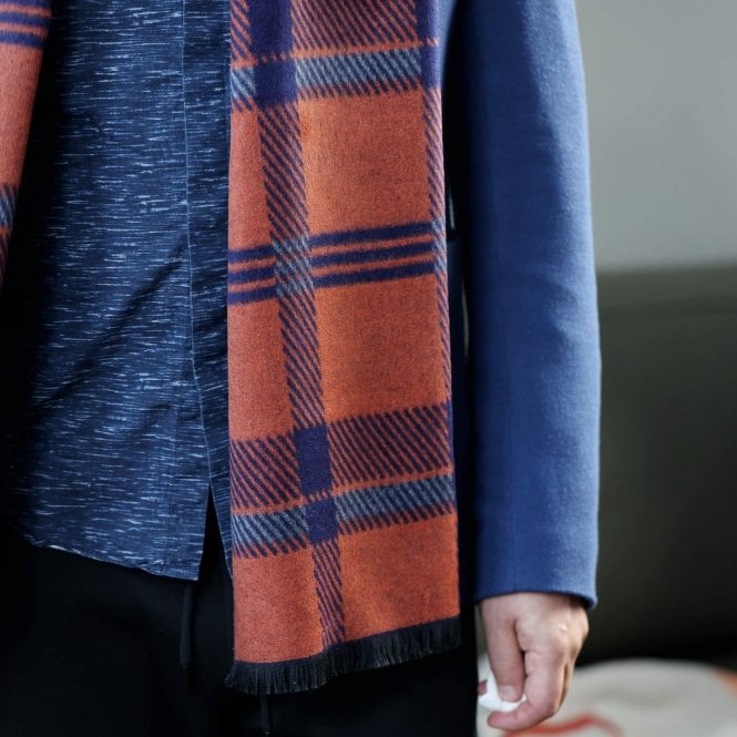 Men's Personalised Bold Check Scarf
