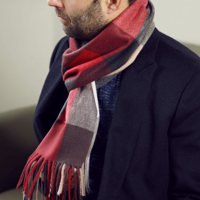 Men's Personalised Gradient Check Scarf