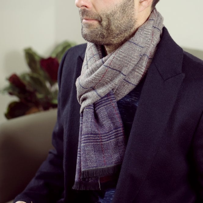 Men's Personalised Reversible Gingham Check Scarf