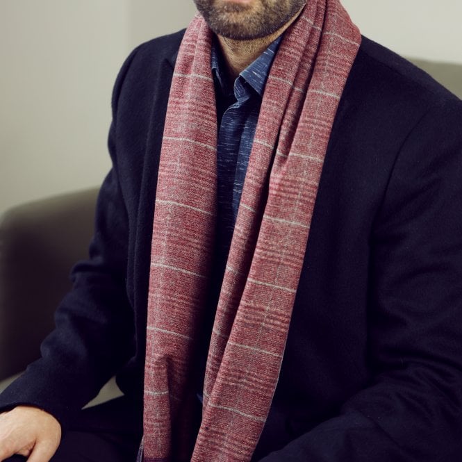 Men's Personalised Reversible Gingham Check Scarf
