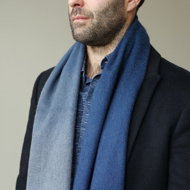 Men's 100% Cashmere Ombre Scarf