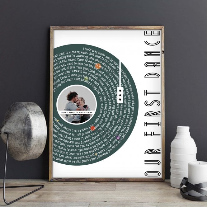 Our First Dance Personalised Lyrics Print