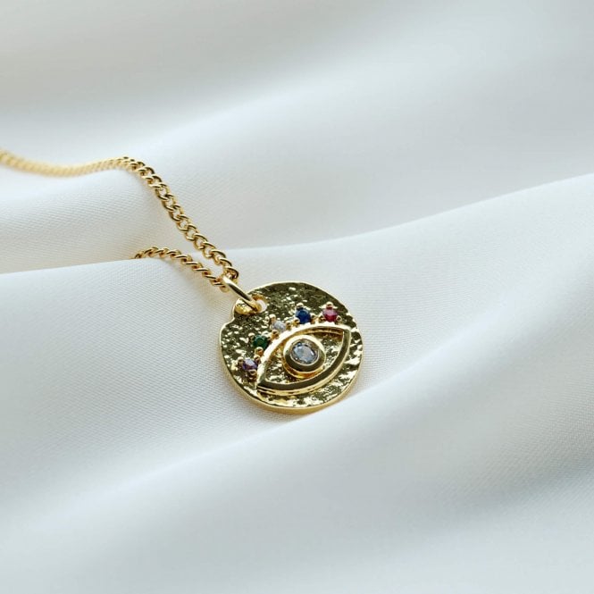 Nazar Evil Eye Protective Gold Necklace