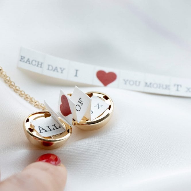 Secret message ball locket necklace shop