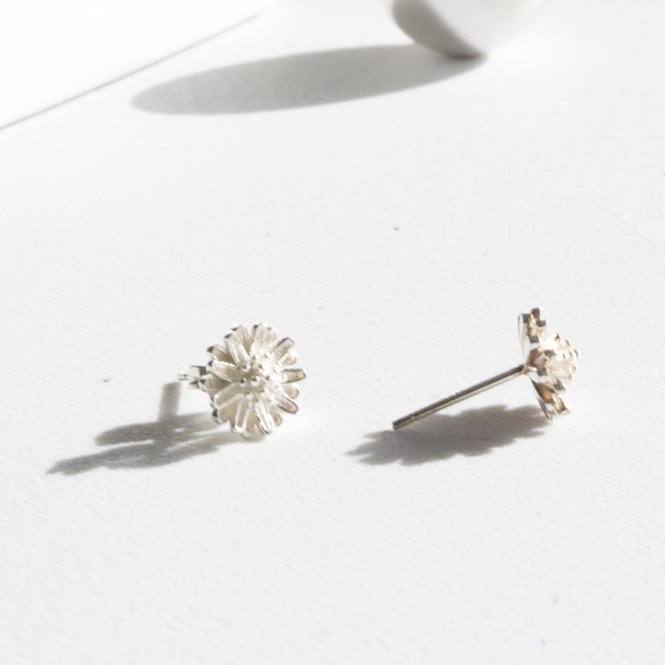 Sterling Silver Daisy Flower Earrings In A Gift Box