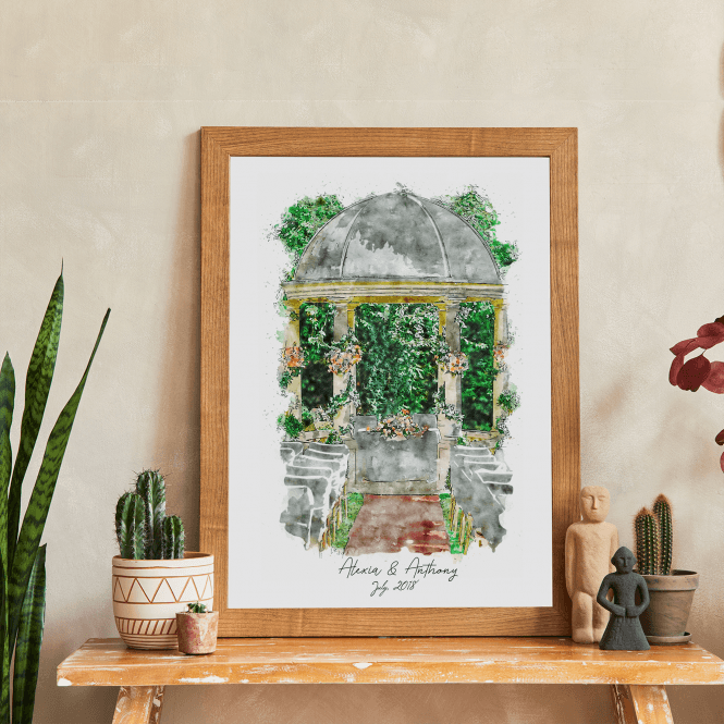 Personalised 'Our Wedding' Watercolour Print