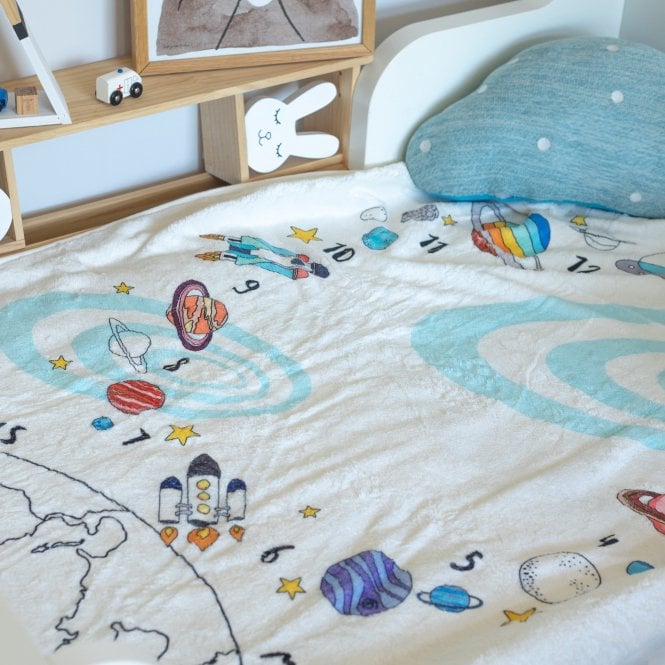 'Baby's Universe' Milestone Cotton Micro Fleece Blanket