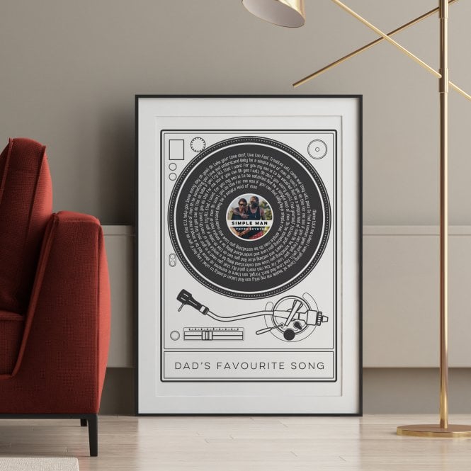 Favourite Song Personalised Lyrics Print