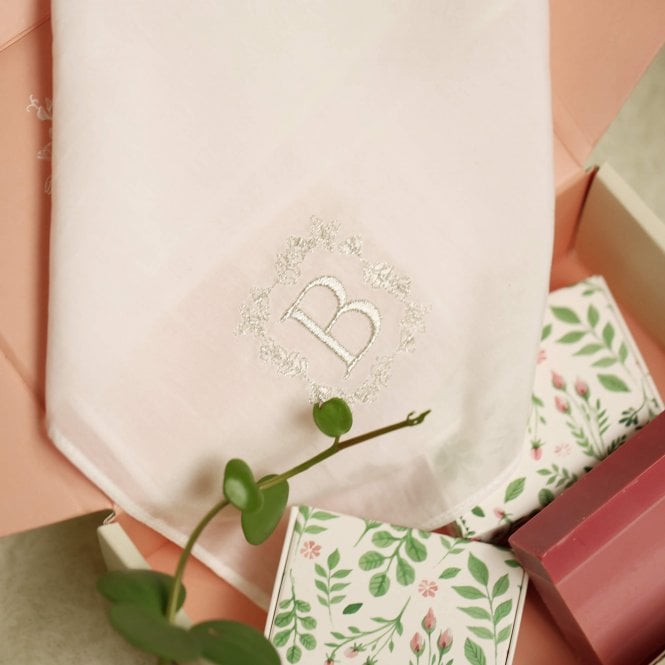Mother Of The Bride Embroidered Handkerchief In A Box