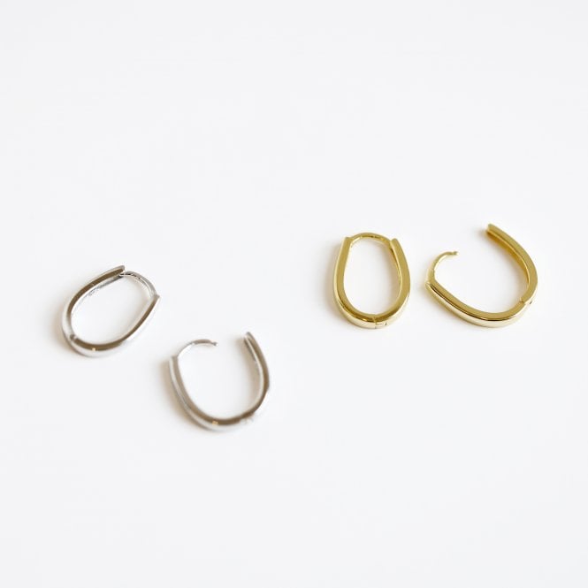 Oblong hotsell hoop earrings