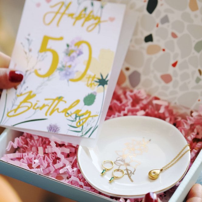 Birth Month Flower Circular Trinket Dish