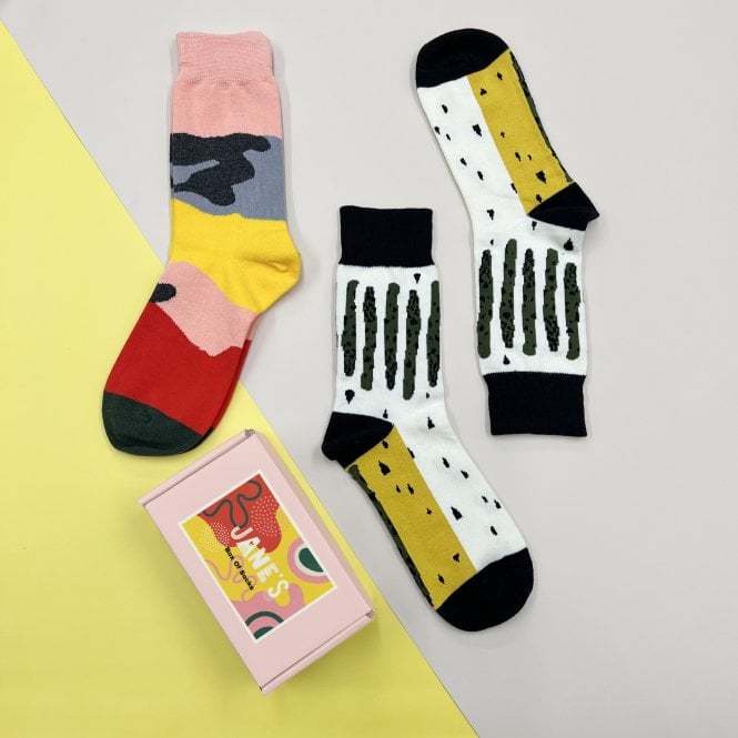 Personalised Abstract Cactus Cotton Socks In A Box