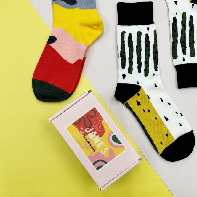 Personalised Abstract Cactus Cotton Socks In A Box
