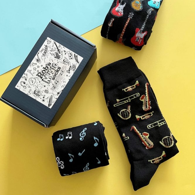 Personalised Men's Music Two Pairs Socks In A Box