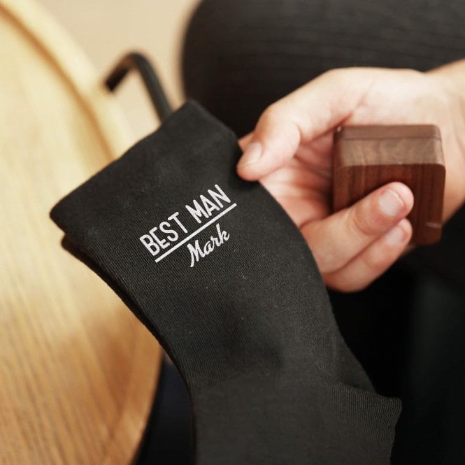 Personalised Best Man Groomsman Socks In A Box